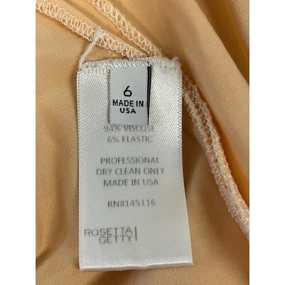 Rosetta Getty Ruched Cutout Gown Orange Womens Size 6 - Picture 10 of 11